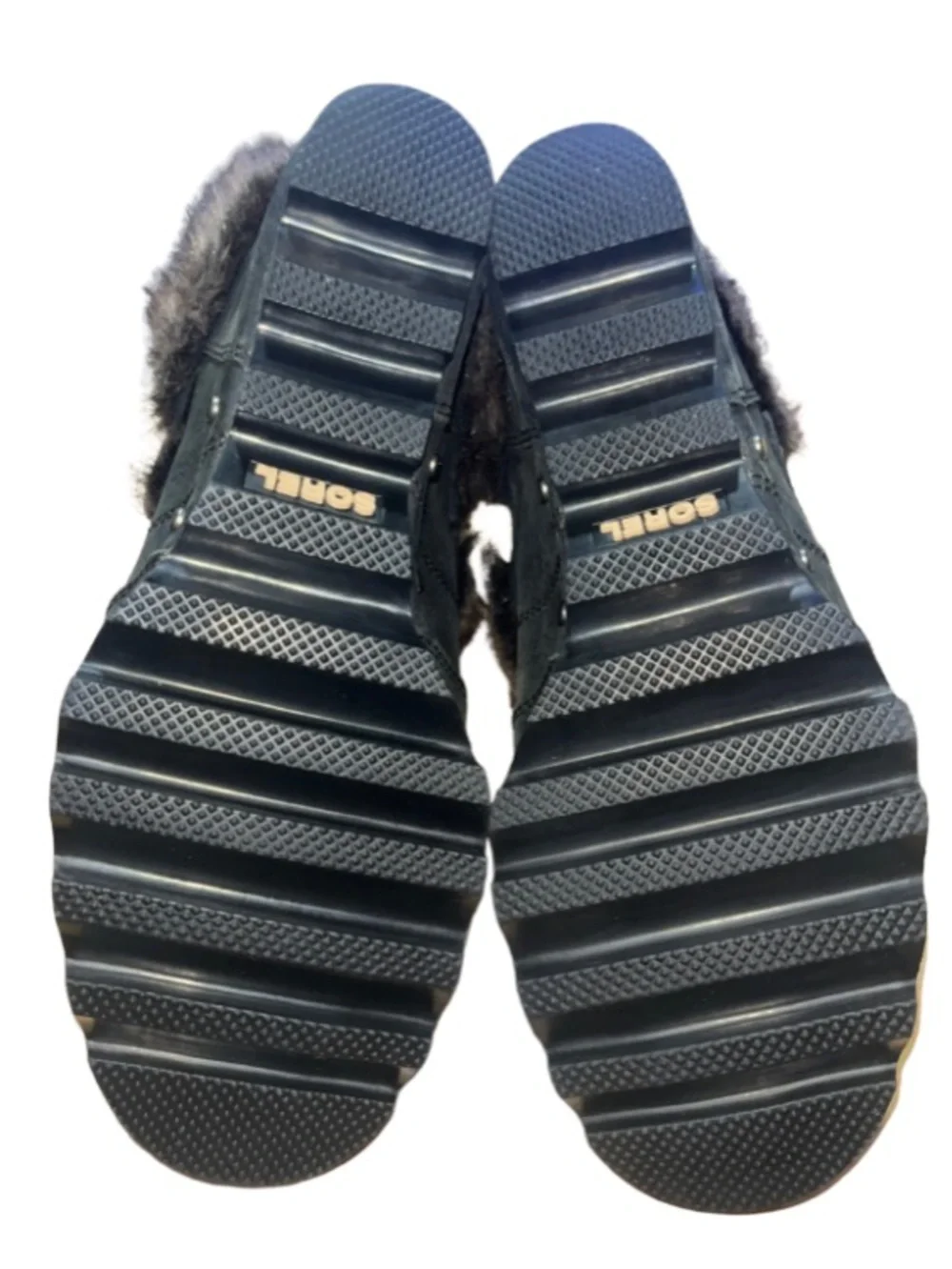 Sorel Joan of Arctic Wedge Mid Faux Fur Leather Boots Size 7.5
